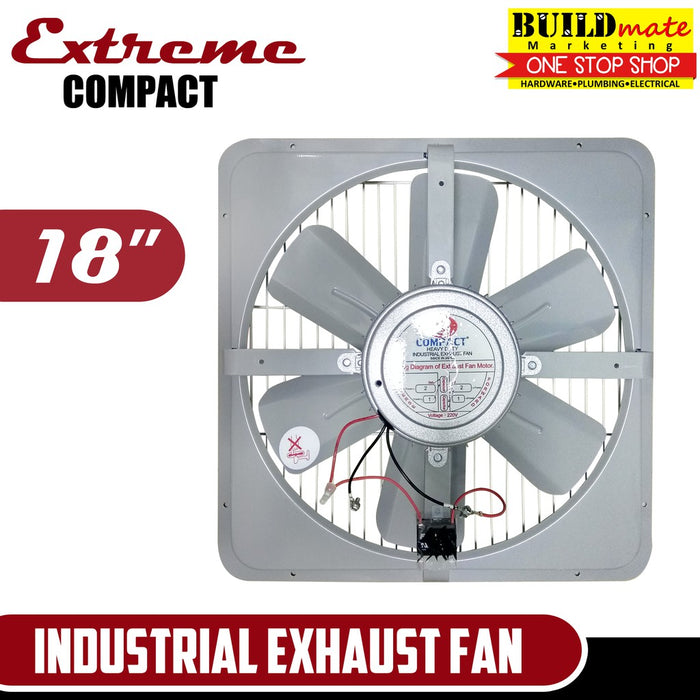 Extreme COMPACT Industrial Exhaust Fan 18" •BUILDMATE• 