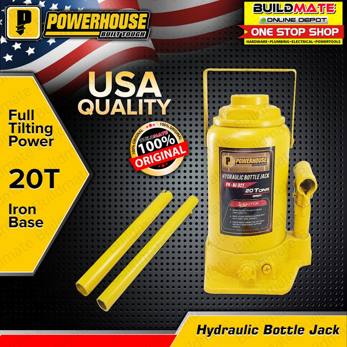 POWERHOUSE 20 TONS Hydraulic Bottle Jack •BUILDMATE• PHHT