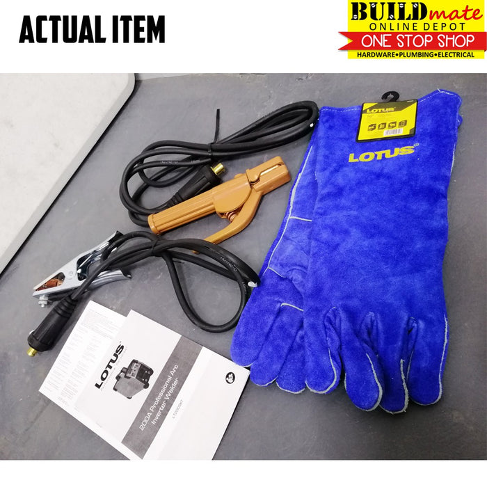 LOTUS Professional ARC Inverter Welding Machine 200A LT200SXT +Free Welding Gloves •BUILDMATE• LWM