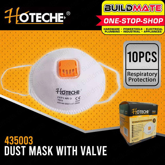 HOTECHE 10 PCS FFP1 Dust Mask with Valve HTC-435003 •BUILDMATE•