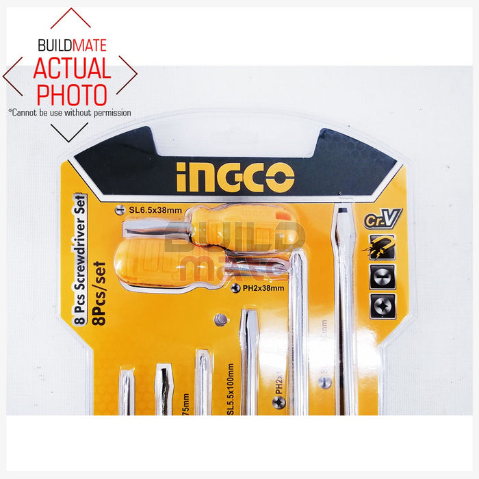 INGCO Screwdriver 8PCS/SET HKSD0858  •BUILDMATE• IHT