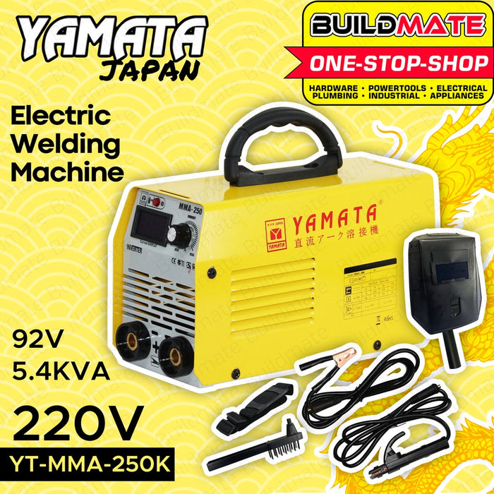 YAMATA Japan Portable Inverter Welding Machine MINI with PVC Case 5.4KVA 92V YT-MMA250K •BUILDMATE•