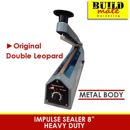 BUILDMATE Double Leopard Impulse Sealer 8" /12" Inch Poly Sealing Machine SP-200I SP-300I