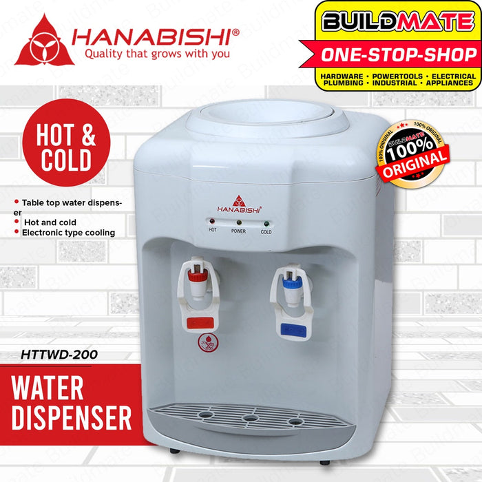 HANABISHI Table Top Water Dispenser HOT AND COLD HTTWD-200 •BUILDMATE•