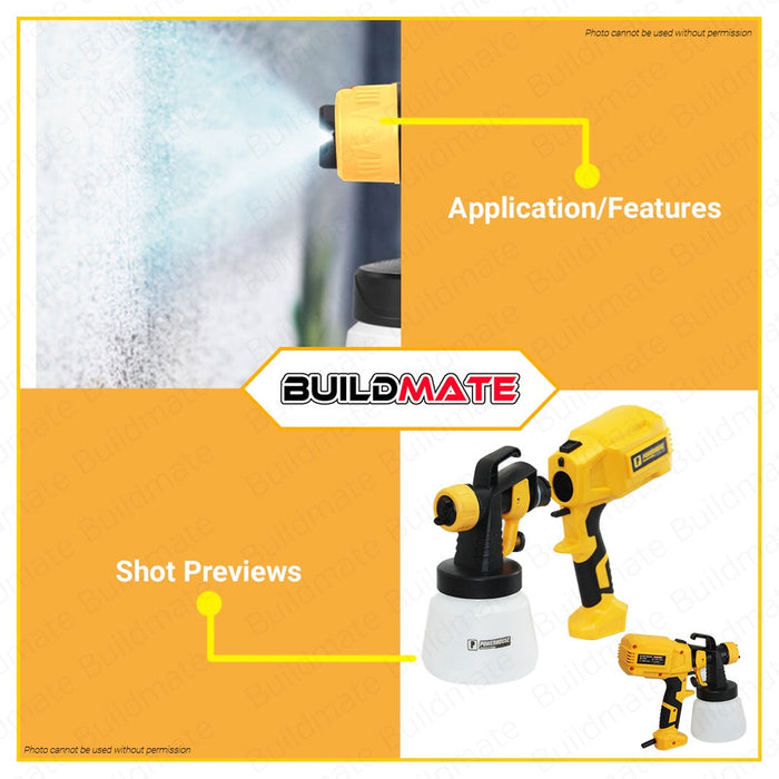 POWERHOUSE HVLP Handheld Portable Electric Sprayer Paint Spray Gun 500W PH-ESG-500W •BUILDMATE• PHPT