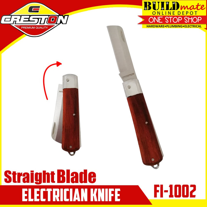 CRESTON Straight Blade Electrician Knife FI-1002