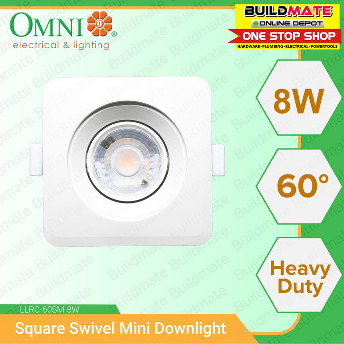 OMNI 60° Square Swivel Mini Downlight LLRC-60SM-8W •BUILDMATE•