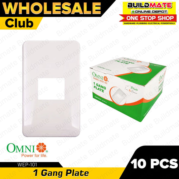 [WHOLESALE] BUILDMATE Omni 10pcs Electrical 1 Gang Classic Plate ABS Wall Switch And Outlet Cover Single Gang Plate WEP-101