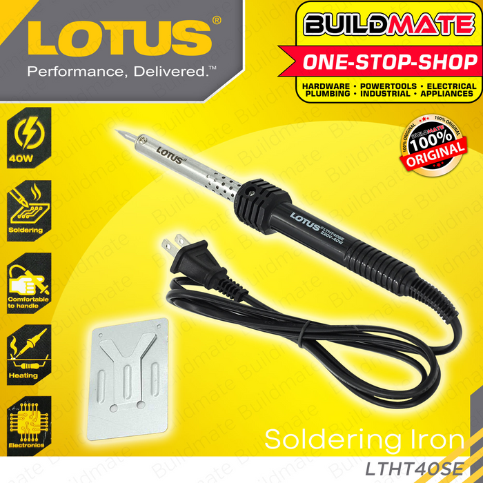 LOTUS Industrial Electric Soldering Iron 40W | 60W | 100W [SOLD PER PIECE] Straight Tip Head Adjustable Electric Temperature Fastening & Soldering Tools SI040E LTHT40SE / SI060E LTHT60SE / SI100E LTHT100SE •BUILDMATE• LHT