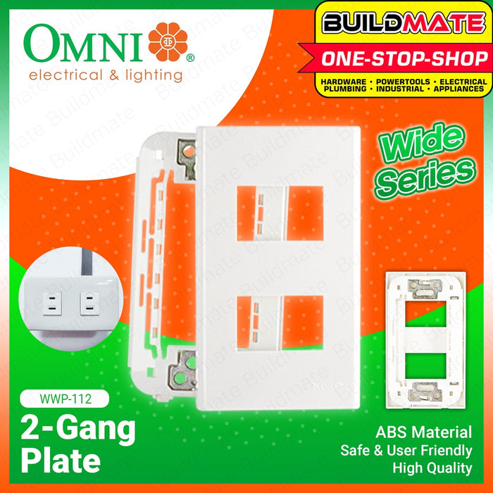 OMNI 2-Gang Plate WWP-112 WIDE SERIES •BUILDMATE•