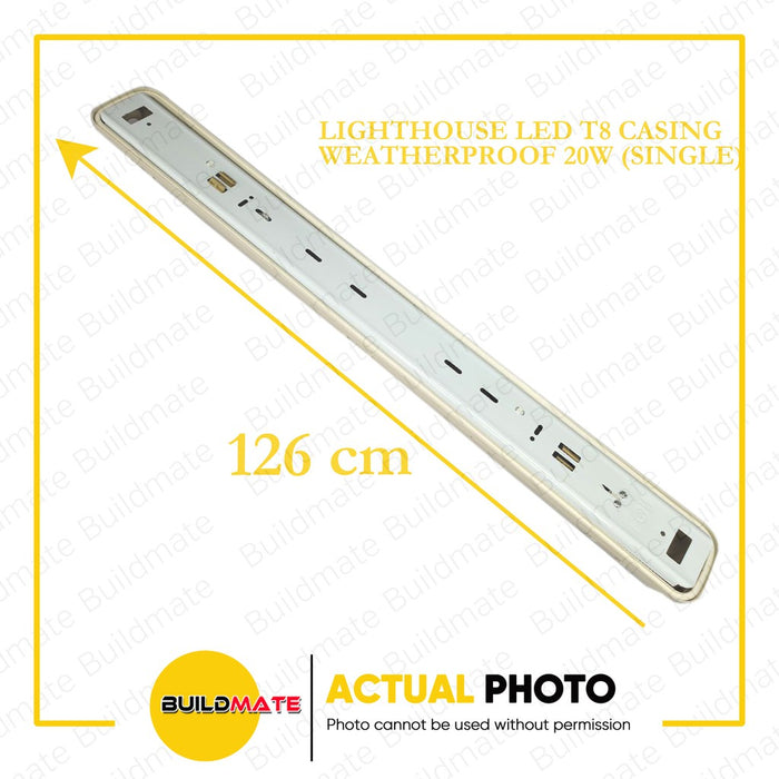 LIGHTHOUSE LED T8 Casing Weatherproof 9W SINGLE | DOUBLE SOLD PER PIECE •BUILDMATE• PHLH