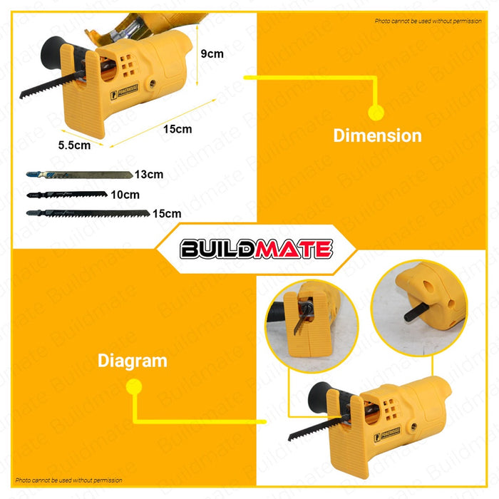 POWERHOUSE Saw Adapter for Electric / Impact Drill FREE 3 Blades SD-235M Reciprocating Jigsaw PHPT