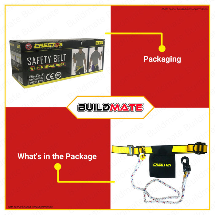 CRESTON Safety Belt with Small Hook FE5707 •BUILDMATE•