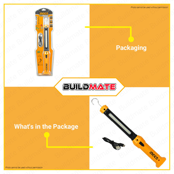 INGCO Rechargeable LED Work Lamp 3.5W HWLI35261 (SUPER SELECT) •BUILDMATE• HT2