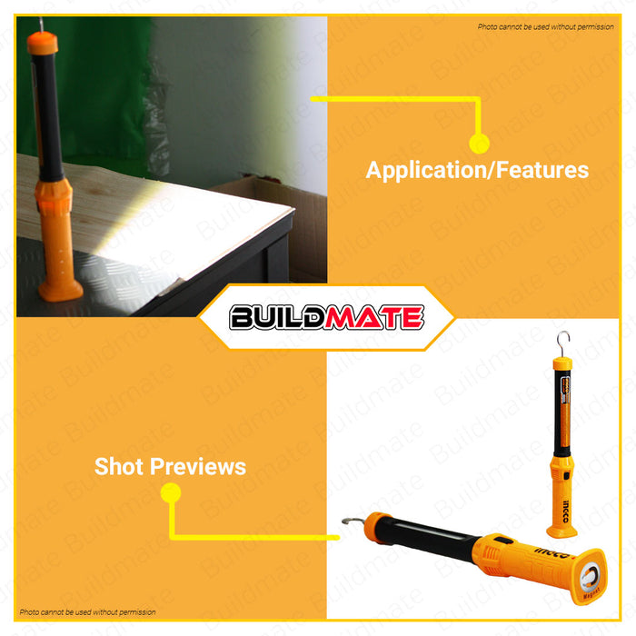 INGCO Rechargeable LED Work Lamp 3.5W HWLI35261 (SUPER SELECT) •BUILDMATE• HT2