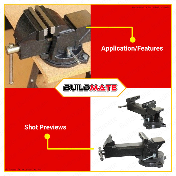 CRESTON Steel Bench Vise 3" FU2203 •BUILDMATE•