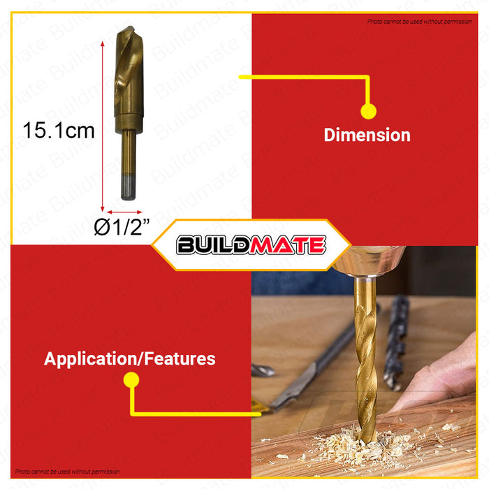 CRESTON HSS Titanium Coated Drill Bit 1" FG1088 •BUILDMATE•