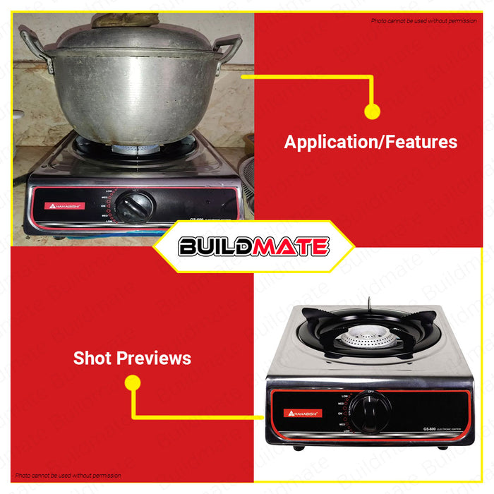 HANABISHI Single Burner Gas Stove GS-600 •BUILDMATE•