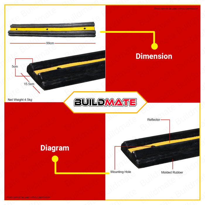 CRESTON Docking Bumper 1000 x 170 x 50mm FE8890 •BUILDMATE•