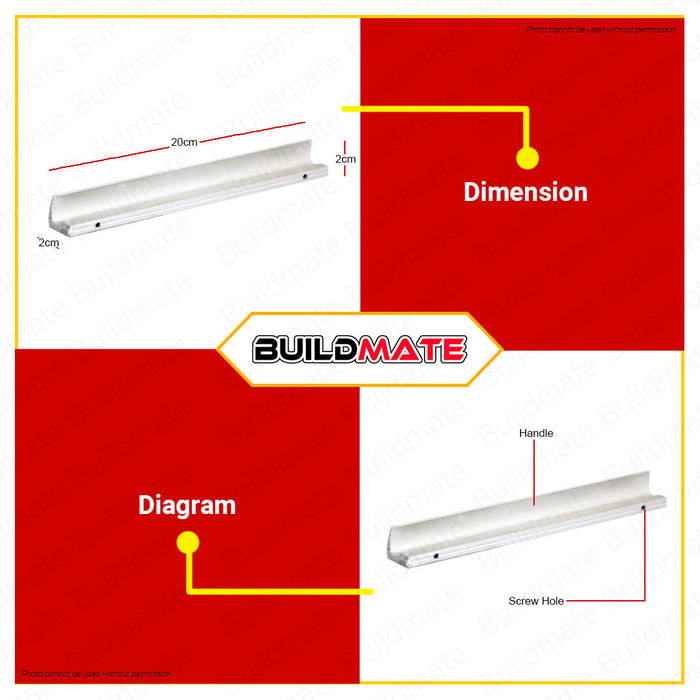 CRESTON Aluminum Pull Handle 200mm FL8253 •BUILDMATE•