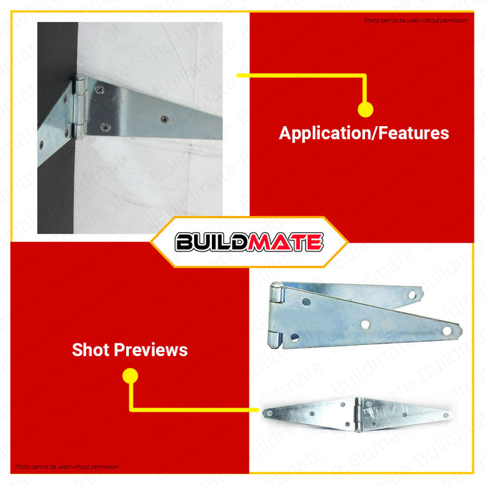 CRESTON Galvanized Strapping Hinges 6" | 8" | 10" SOLD PER PIECE •BUILDMATE•