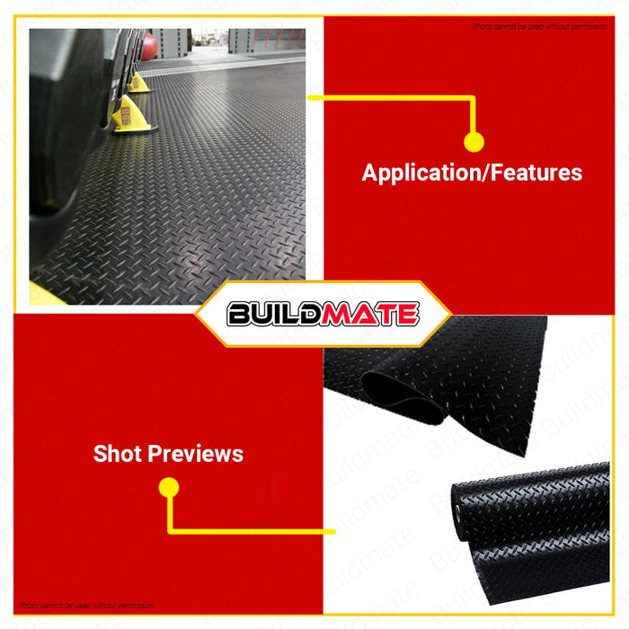 CRESTON Industrial Rubber Mat Matting 3.0mm x 1.0m x 10m 1 ROLL FE9200 •BUILDMATE•