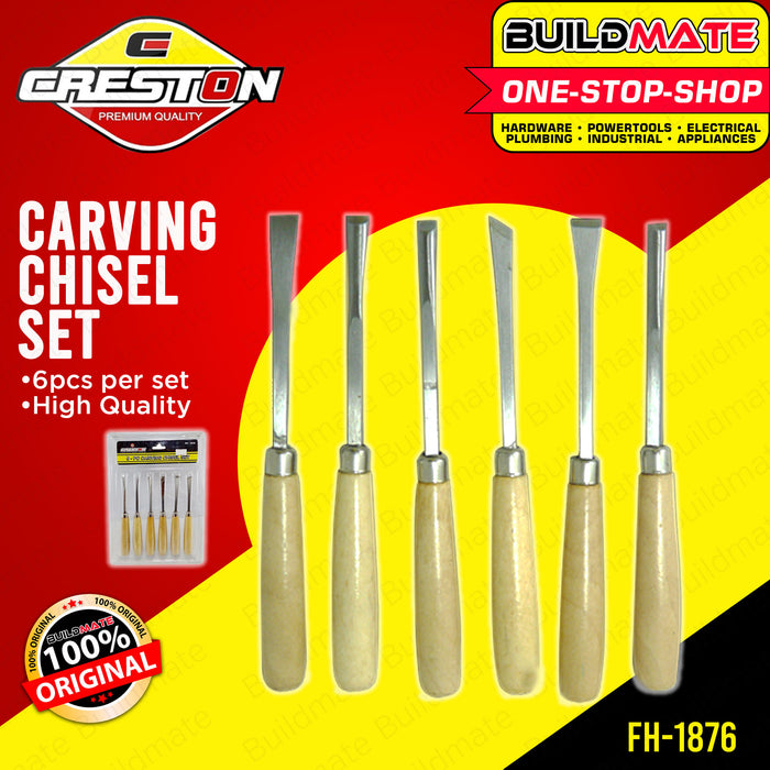 CRESTON 6 PCS Carving Tool Set FH1876 •BUILDMATE•