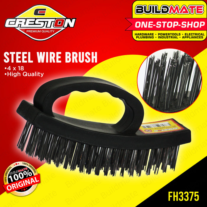 CRESTON Steel Wire Brush Rectangular 4 x 18 FH3375 •BUILDMATE•