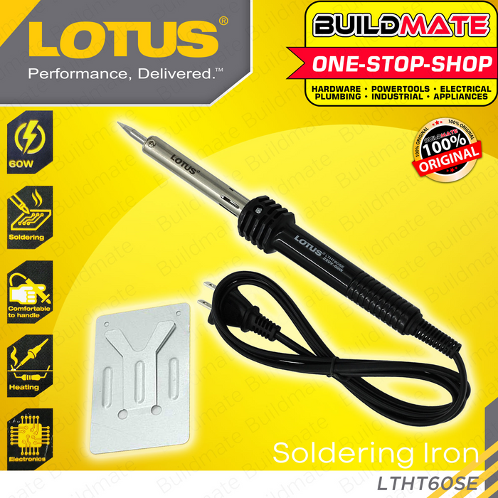 LOTUS Industrial Electric Soldering Iron 40W | 60W | 100W [SOLD PER PIECE] Straight Tip Head Adjustable Electric Temperature Fastening & Soldering Tools SI040E LTHT40SE / SI060E LTHT60SE / SI100E LTHT100SE •BUILDMATE• LHT