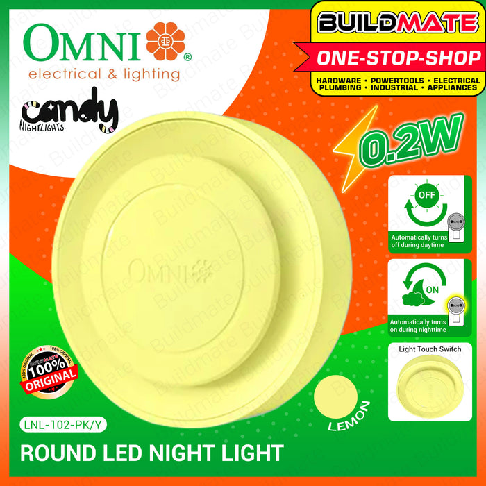 OMNI Round Automatic Sensor Led Night Light Dimmable Night Built-In Light Bedroom Light •BUILDMATE•