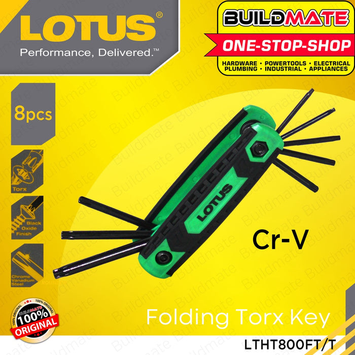 LOTUS Folding Hex Key Set 8PCS (MET) | 9PCS (SAE) | Torx Key 8PCS Allen Wrench Set SAE and Metric Folding Allen Key Set Hand Tools LTHT800FHM | LTHT900FHS | LTHT800FTT •BUILDMATE• LUTOS LHT