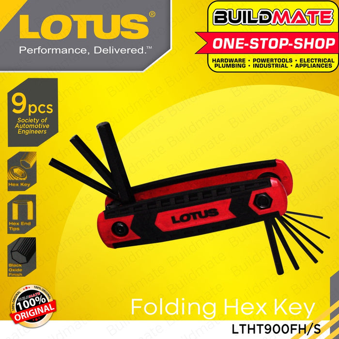 LOTUS Folding Hex Key Set 8PCS (MET) | 9PCS (SAE) | Torx Key 8PCS Allen Wrench Set SAE and Metric Folding Allen Key Set Hand Tools LTHT800FHM | LTHT900FHS | LTHT800FTT •BUILDMATE• LUTOS LHT