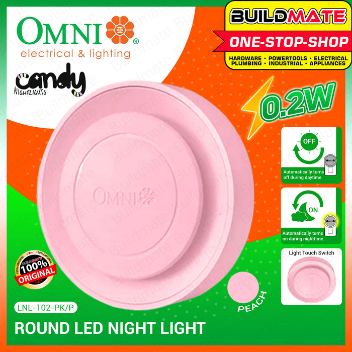 OMNI Round Automatic Sensor Led Night Light Dimmable Night Built-In Light Bedroom Light •BUILDMATE•