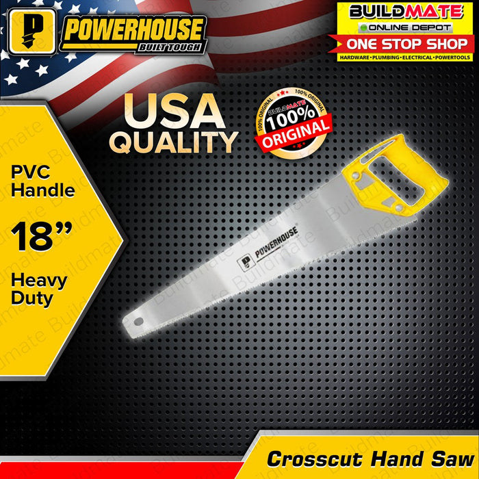 POWERHOUSE Crosscut Hand Saw 18" PVC Handle •BUILDMATE• PHHT