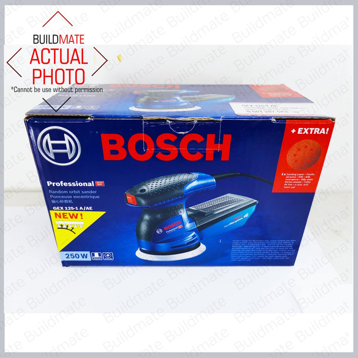 BOSCH Random Orbital Finish Sander 250W GEX 125-1 BPT •100% ORIGINAL / AUTHENTIC • BUILDMATE•