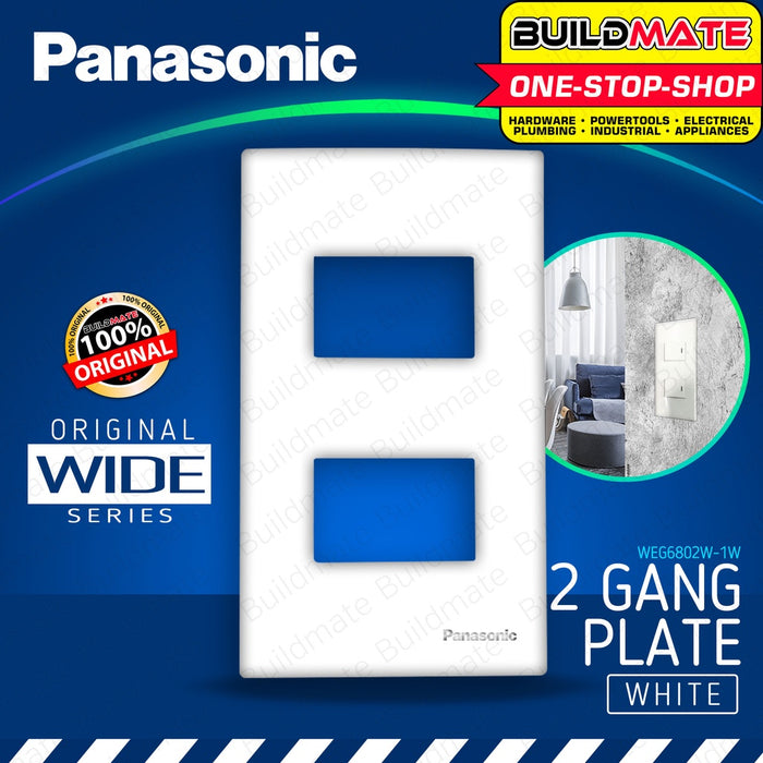 PANASONIC Original Wide Series Plate 2 Gang White WEG6802W-1W •BUILDMATE•