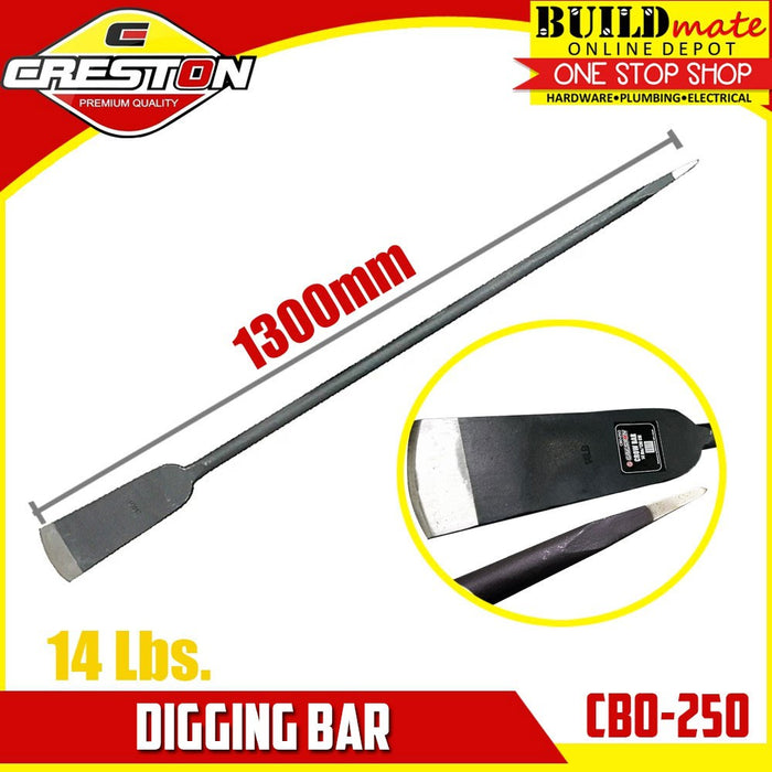 CRESTON Digging Bar Crow Forged Steel 1300mm 14LBC CB0-250 •BUILDMATE•