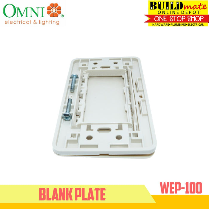 [WHOLESALE] BUILDMATE Omni 10pcs Electrical Blank Classic Plate ABS Wall Junction Box Outlet Cover Empty Gang Blanking Plate WEP-100