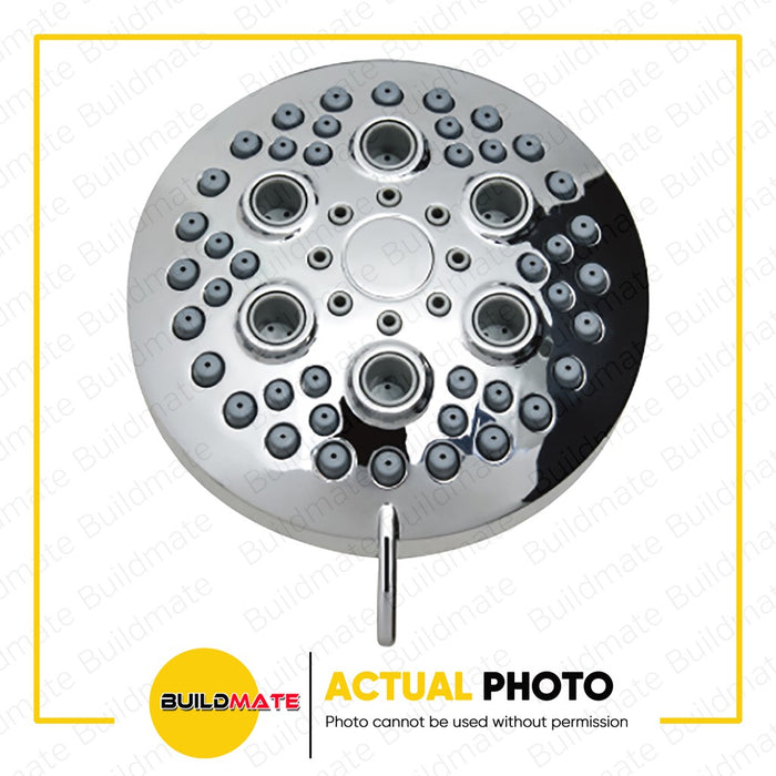 WATERHOUSE by POWERHOUSE 5 Way Function 4" Shower Head with Arm Chrome •BUILDMATE• PHWH