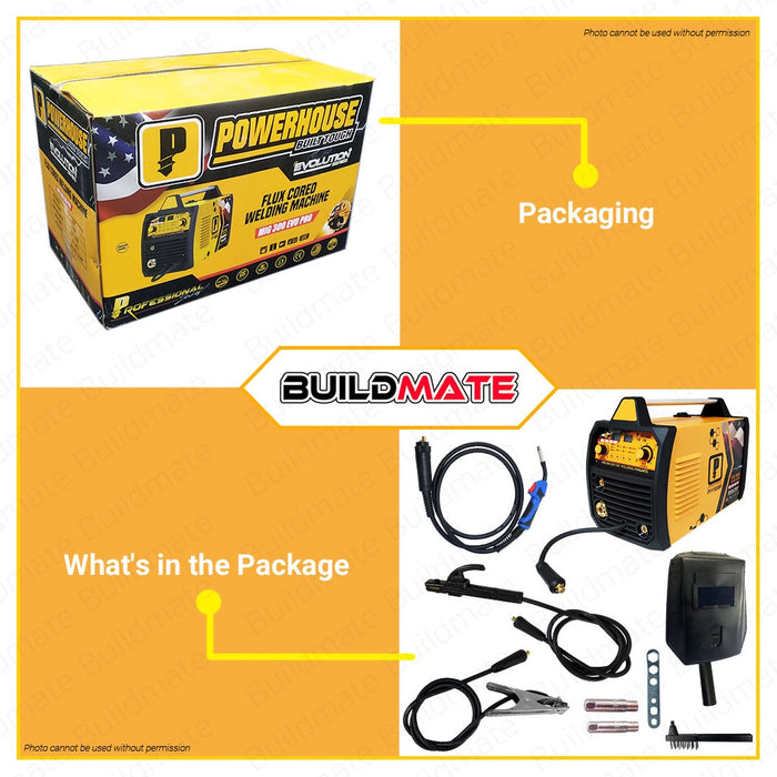 POWERHOUSE 300A MIG MAG MMA Gas Gasless with Auto Synergic EVO PRO Portable Inverter Welding Machine