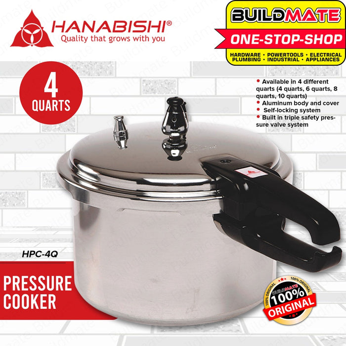 HANABISHI Aluminum Pressure Cooker 4Q HPC-4Q •BUILDMATE•