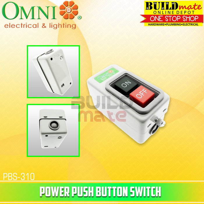 OMNI Power Push button Switch 10A 1.5KW PBS-310 •BUILDMATE•