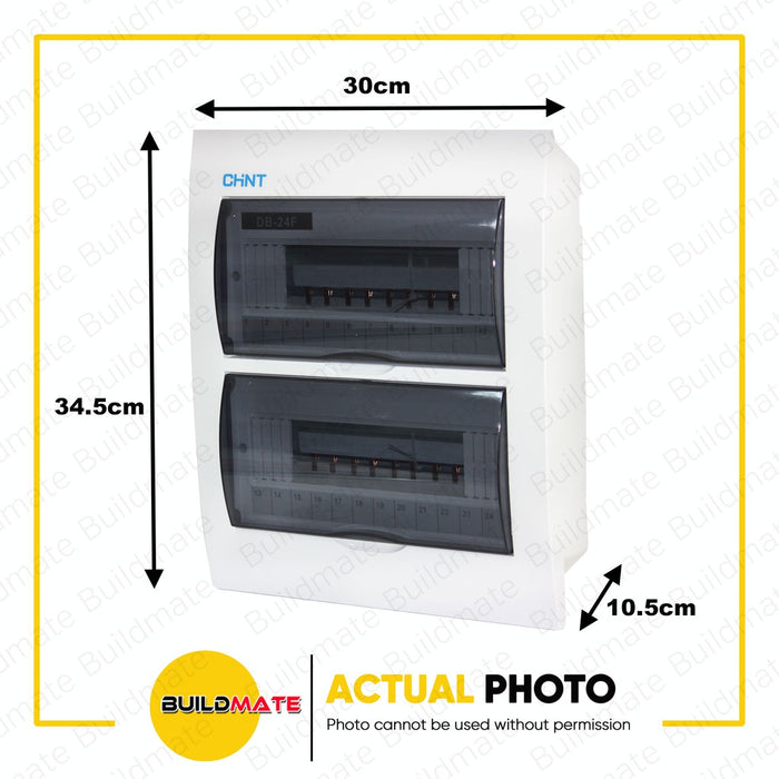 CHINT 24 WAYS FLUSH Type Panel Distribution Box Board Din Rail Breaker W/ Busbar DB-24F •BUILDMATE•