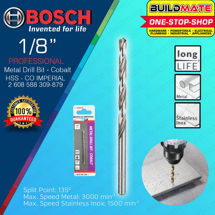 BOSCH COBALT Professional Twist Metal Drill Bit HSS-CO 1/8 x 65MM 2608588309 •BUILDMATE• BAX