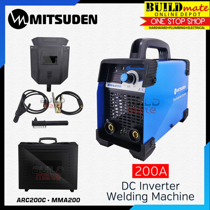 MITSUDEN 200A DC Inverter Portable ARC Welding Machine WITH CARRYING CASE •BUILDMATE•