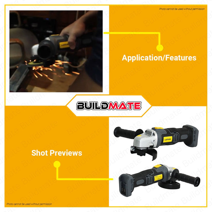 LOTUS Cordless Angle Grinder 18V X-LINE LTSG18VLI BARE TOOL ONLY 100% ORIGINAL AUTHENTIC •BUILDMATE•