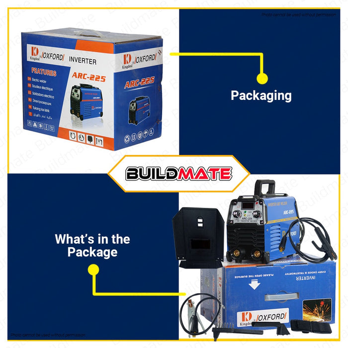 OXFORD 225A Inverter Welding Machine IGBT Technology Digital Display ARC-225 •BUILDMATE•