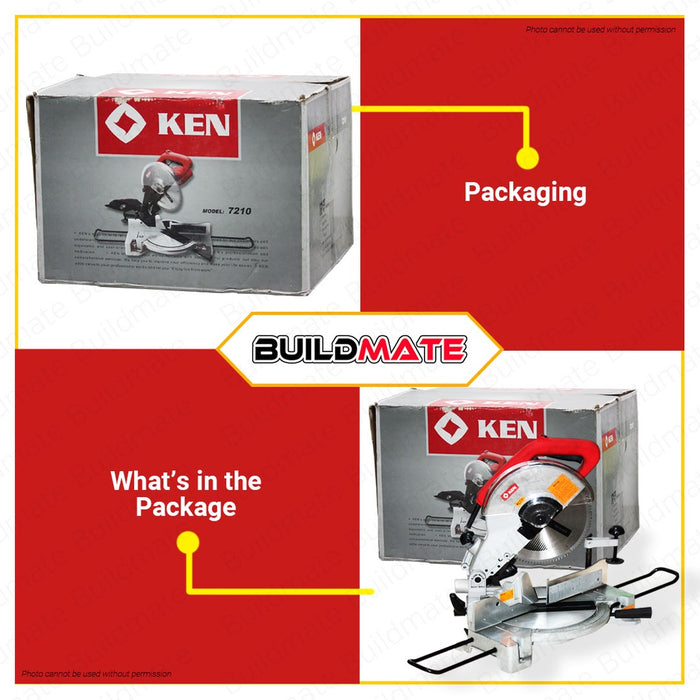 KEN 7210 Miter Mitre Saw Compound Chop Saw 1650W 255mm 100% ORIGINAL / AUTHENTIC •BUILDMATE•