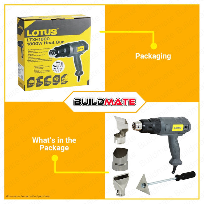 LOTUS Hot Air Heat Gun 1800W LTXH1800 •BUILDMATE• LPT