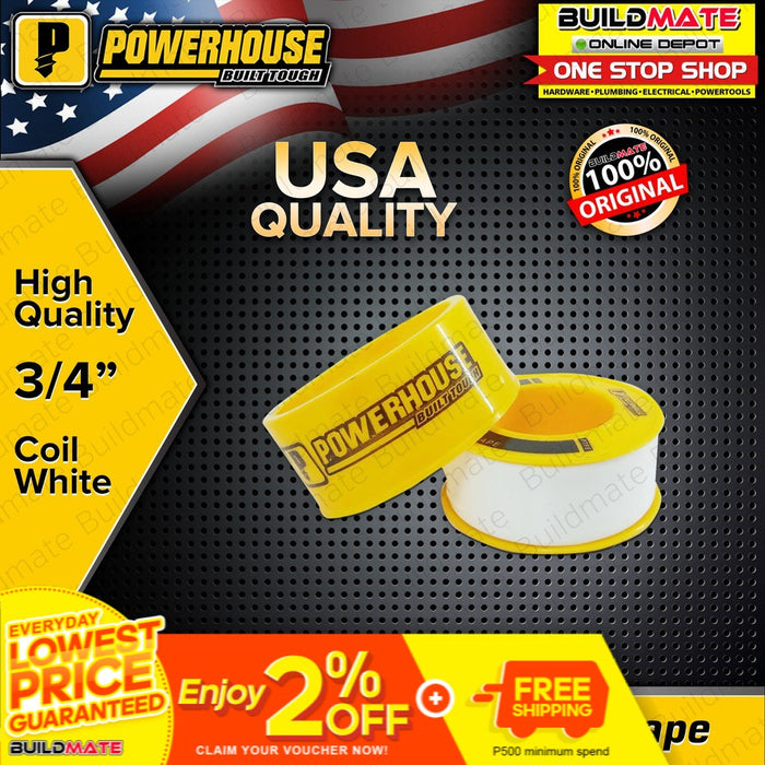 POWERHOUSE Teflon Tape 3/4" •BUILDMATE• PHHT